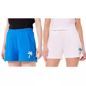   LTB Gonene női Sort Rövidnadrág, nadrág summer nadrág  palm embroidery, sweat nadrág, kék vagy fehér Méret: XS