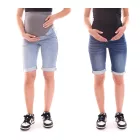 nine 9 months női nadrág summer pelenkázó Sort Rövidnadrág comfortable pregnancy Sort Rövidnadrág nadrág summer nadrág kék/szürke vagy kék/fekete Méret: 40