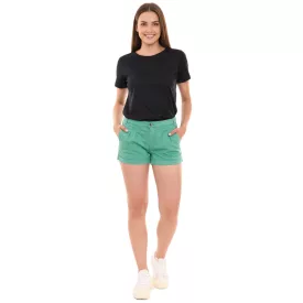   AjC női Hot nadrág  Creases Chino Sort Rövidnadrág  fix Turn-Up Summer Sort Rövidnadrág 83031904 zöld Méret: 40