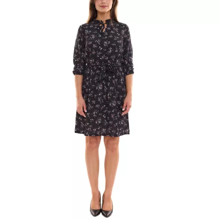 Laura Scott Bubblecrepe ruha Női miniruha teljes virágmintával sifon ruha 12329967 Fekete/Többszínű Méret:38