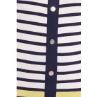DELMAO női hosszú-sleeved Ing, csíkos kerek-nyak pulóver 16256460 kék/fehér Méret: 32_34