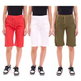  PLEASE női szövet Sort Rövidnadrág nadrág Nadrág  tie bermuda rövidnadrág summer Nadrág piros, fehér vagy khaki Méret: XS
