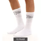10 pár EVERLAST férfi sport Zokni  pamut tartalom, női Zokni, hosszú Zokni, OEKO-TEX Standard EVL1TENX, fehér vagy fekete Méret: 39_42