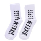 2 pár BIKKEMBERGS férfi leisure Zokni  márka print pamut Zokni BK_061 fehér/fekete Méret: 39_42