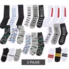 3 pár BIKKEMBERGS férfi tennis Zokni  márka lettering, pamut Zokni, fehér/fekete/szürke/kék Méret: 39_42