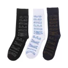 3 pár BIKKEMBERGS férfi tennis Zokni  márka lettering, pamut Zokni, fehér/fekete/szürke/kék Méret: 39_42