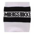 2 pár BIKKEMBERGS férfi pamut Zokni  kicsi márka lettering, Zokni, edzőcipő Zokni, fehér/fekete/piros Méret: 39_42