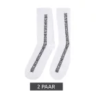 2 pár BIKKEMBERGS férfi pamut Zokni  kicsi márka lettering, Zokni, edzőcipő Zokni, fehér/fekete/piros Méret: 39_42