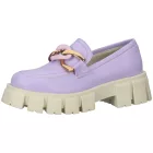 LAZAMANI női ódi bőr alacsony Cipő  két tónusú link Lánc on instep emelvény slipper 55.082 lila Méret: 40