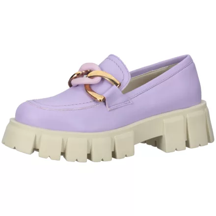LAZAMANI női ódi bőr alacsony Cipő  két tónusú link Lánc on instep emelvény slipper 55.082 lila Méret: 40