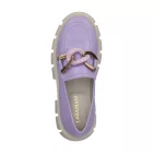 LAZAMANI női ódi bőr alacsony Cipő  két tónusú link Lánc on instep emelvény slipper 55.082 lila Méret: 40