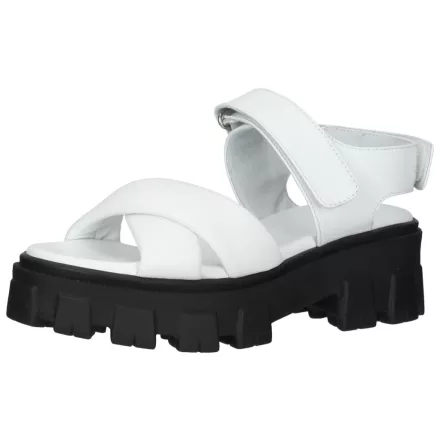 ILC Andrea női emelvény szandál  tépőzáras fastener, real bőr szandál C45-8543-02 fehér Méret: 40