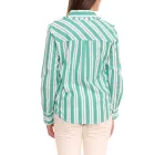 AjC női blúz csíkos hosszú-sleeved pamut Ing  kicsi ruffles 36148235 zöld/fehér Méret: 46