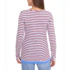 AjC női hosszú-sleeved Ing  fűző, figura-hugging pamut Ing 12726709 fehér/kék/piros Méret: 36_38