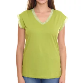   BOYSEN'S női Top  fűző részletek nadrág-sleeved Ing 34323651 zöld Méret: 36