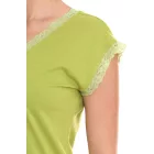 BOYSEN'S női Top  fűző részletek nadrág-sleeved Ing 34323651 zöld Méret: 38