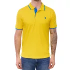 U.S. POLO ASSN. férfi polo Ing, alap Ing, pamut Ing, nadrág-sleeved Ing, 197 68163 52520 112 sárga/sötét kék Méret: XL