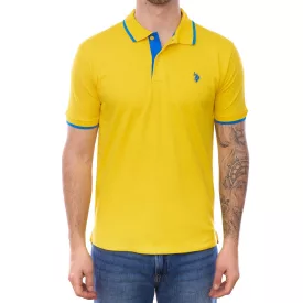   U.S. POLO ASSN. férfi polo Ing, alap Ing, pamut Ing, nadrág-sleeved Ing, 197 68163 52520 112 sárga/sötét kék Méret: XL
