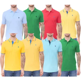   U.S. POLO ASSN. férfi polo Ing plain vagy  colored jelölők alap Ing pamut Ing nadrág-sleeved Ing sárga, kék, piros, zöld, türkiz, világos kék, fekete Méret: L
