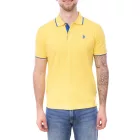 U.S. POLO ASSN. Férfi póló, egyszínű vagy színes díszítéssel, Alap póló, Pamut póló, Rövid ujjú póló, Sárga, kék, piros, zöld, türkiz, világoskék, fekete Méret:L
