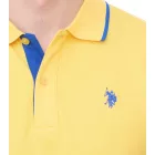 U.S. POLO ASSN. Férfi póló, egyszínű vagy színes díszítéssel, Alap póló, Pamut póló, Rövid ujjú póló, Sárga, kék, piros, zöld, türkiz, világoskék, fekete Méret:L