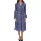 Tamaris női maxi ruha  flounce Szoknya, szőtt ruha  zsinórozé 30989605 lila-kék/fekete Méret: 38