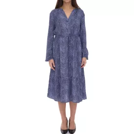   Tamaris női maxi ruha  flounce Szoknya, szőtt ruha  zsinórozé 30989605 lila-kék/fekete Méret: 38