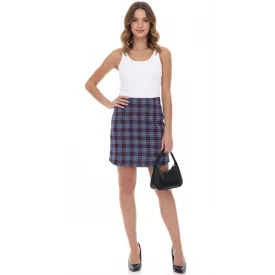   Aniston alkalmi női Szoknya, mini Szoknya, checked slip Szoknya 87576024 kék/barna Méret: 40