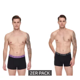   csomag of 2 Kappa férfi boxeralsó Sort Rövidnadrág  márka lettering és logo underpants 351K1JW ADM fekete/lila Méret: XL
