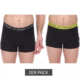   csomag of 2 Kappa férfi boxeralsó Sort Rövidnadrág  márka lettering és logo underpants 351K1JW fekete/lime vagy fekete/violet Méret: M