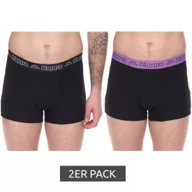   csomag of 2 Kappa férfi boxeralsó Sort Rövidnadrág  márka lettering és logo underpants 351K1JW fekete/lime vagy fekete/violet Méret: XL