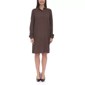   BOYSEN'S ruha női Ing ruha in crinkle look slightly translucent 42883962 barna Méret: 38