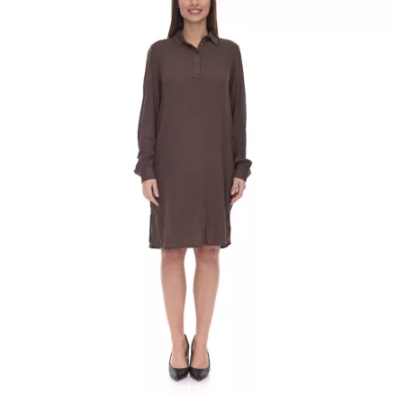 BOYSEN'S ruha női Ing ruha in crinkle look slightly translucent 42883962 barna Méret: 38