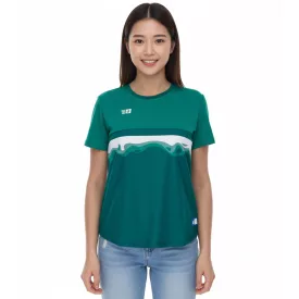   Outfitter OCEAN FABRICS TAHI női sustainable training Ing  mesh inserts fitness Ing rövid ujjú Ing OUT-W-1021-OTW-23 zöld Méret: S