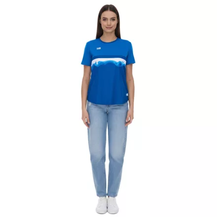 Outfitter OCEAN FABRICS TAHI női sustainable training Ing  mesh inserts fitness Ing rövid ujjú Ing OUT-W-1021-OTW-41 kék Méret: S