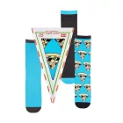 3 pár TASTIQ pamut Zokni  pizza print, hosszú Zokni in a stílusos pizza ajándék doboz, friss Zokni Tas/1/CSX3/PIZ kék/fekete/sárga Méret: 36_41