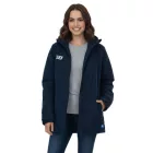 Outfitter OCEAN FABRICS TAHI női fenntartható téli dzseki állítható kapucnival őszi dzseki OUT-W-1035-OTW-42 sötétkék Méret:XS