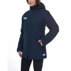 Outfitter OCEAN FABRICS TAHI női fenntartható téli dzseki állítható kapucnival őszi dzseki OUT-W-1035-OTW-42 sötétkék Méret:XS