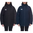 Outfitter OCEAN FABRICS TAHI női fenntartható télikabát állítható kapucnival őszi kabát OUT-W-1035-OTW sötétkék vagy fekete színben Méret:S