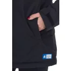 Outfitter OCEAN FABRICS TAHI női fenntartható télikabát állítható kapucnival őszi kabát OUT-W-1035-OTW sötétkék vagy fekete színben Méret:XS