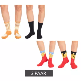   2 pár TASTIQ pamut Zokni  print, hosszú Zokni in a ajándék doboz TAS/1/CSX2  francia fries print vagy  latte macchiato print Méret: 36_41