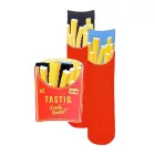2 pár TASTIQ pamut Zokni  print, hosszú Zokni in a ajándék doboz TAS/1/CSX2  francia fries print vagy  latte macchiato print Méret: 36_41