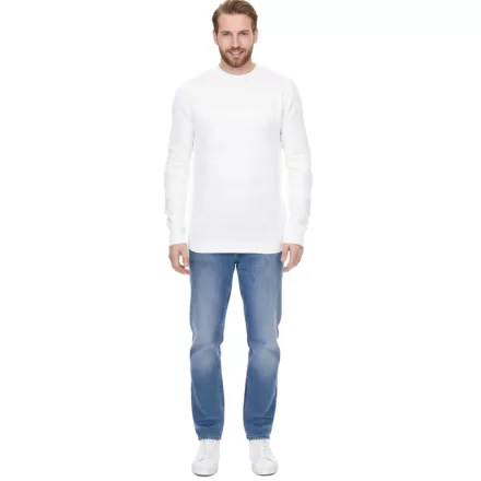 farmer Project férfi kötött Pulóver  a subtle minta, pamut Pulóver, winter Pulóver, hosszú-sleeved Ing DP-10023-073 590 fehér Méret: S