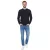 farmer Project férfi kötött Pulóver  a subtle minta, pamut Pulóver, winter Pulóver, hosszú-sleeved Ing DP-10023-073 001 fekete Méret: S