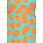 Aniston alkalmi női jersey ruha  colorful print maxi ruha türkiz/narancssárga Méret: 44