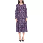 Aniston Casuals női nyári ruha állatmintás maxi ruha 3172 5116 fekete/lila/kék Méret:36