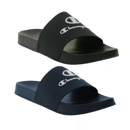 Champion Kos női és férfi Bathing Cipő, papucs, Summer Cipő, Slip-On Cipő S22175 fekete vagy kék Méret: 40