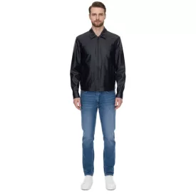   GUESS férfi szintetikus bőr dzseki kabát Kabát, rock biker dzseki kabát Kabát  hajtható nyaklánc, outdoor dzseki kabát Kabát M3YL20WF410 JTMU fekete Méret: S