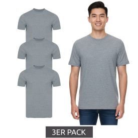   csomag of 3 Puma Statement Deluxe Edition Base sustainable férfi pamut Ing Póló 683509 01 szürke Méret: L