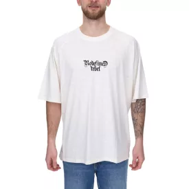   REDEFINED REBEL férfi pamut Ing, nadrág-sleeved Ing, póló  márka lettering 211158 bézs Méret: S